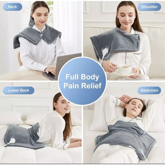 Heating Pad for Neck and Shoulders and Back - Weighted Heating Pad for Neck and - Picture 5 of 13